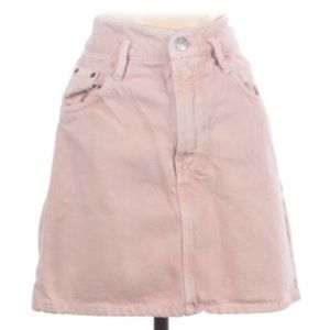 ZARA: Baby Pink Denim Skirt